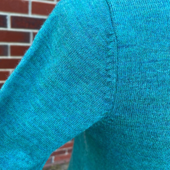 Green Wool Sweater St Patrick’s Day ADRIENNE VITTADINI GREEN WOOL BLEND SWEATERD - Picture 6 of 14